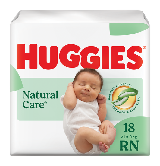Huggies Fralda Descartável Premium Natural Care RN - 18 Un